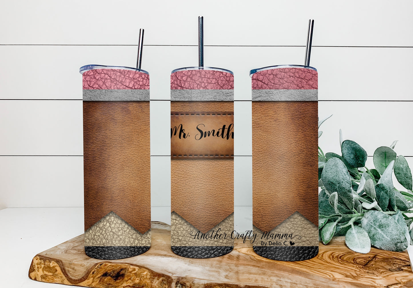 Leather Pencil Tumbler